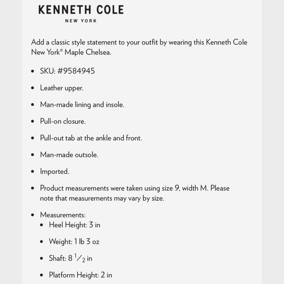 NIB Kenneth Cole 8.5M Maple Lug Sole Platform Combat Chelsea Boot White Leather - Picture 10 of 12